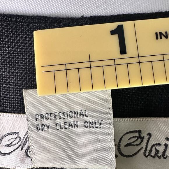 Marie St. Claire sheath dress Linen Women 8 Black, Buttons, Career wear class - Picture 14 of 14